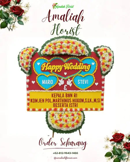 Papan Bunga Pernikahan Tengor